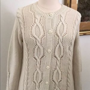 COLDWATER CREEK “FISHERMAN NET” CARDIGAN SIZE XL